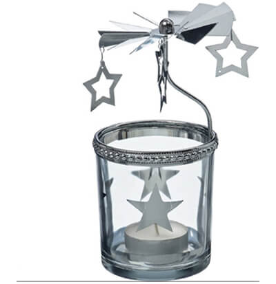 Windlicht Teelichtkarussell -Stern- rotierend